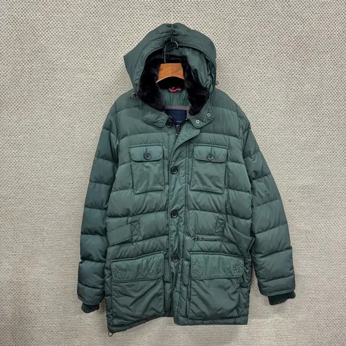 타미힐피거 캐주얼 투포켓 롱 패딩 점퍼 M A03666 상품이미지1