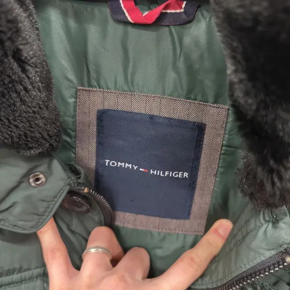 타미힐피거 캐주얼 투포켓 롱 패딩 점퍼 M A03666 상품이미지3