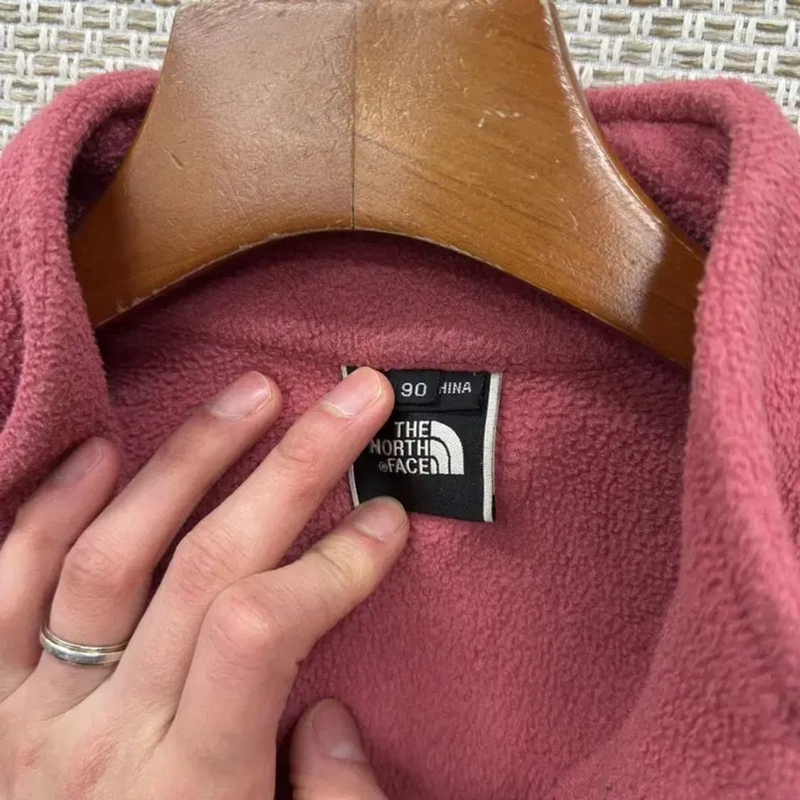 노스페이스 아웃도어 자수로고 플리스 후리스 집업 90 A03725 상품이미지3