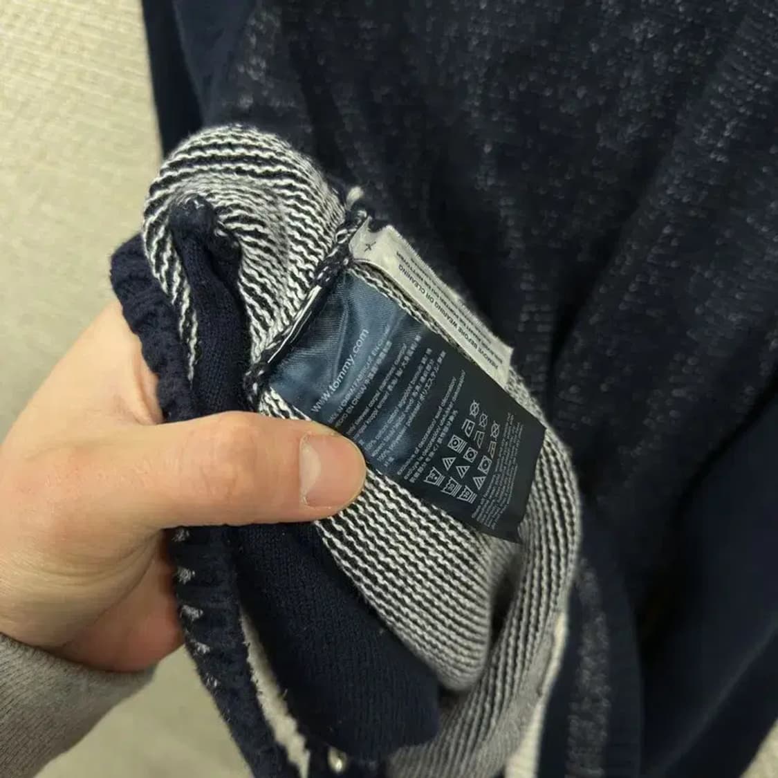 타미힐피거 캐주얼 자수로고 코튼 가디건 M A03726 상품이미지4