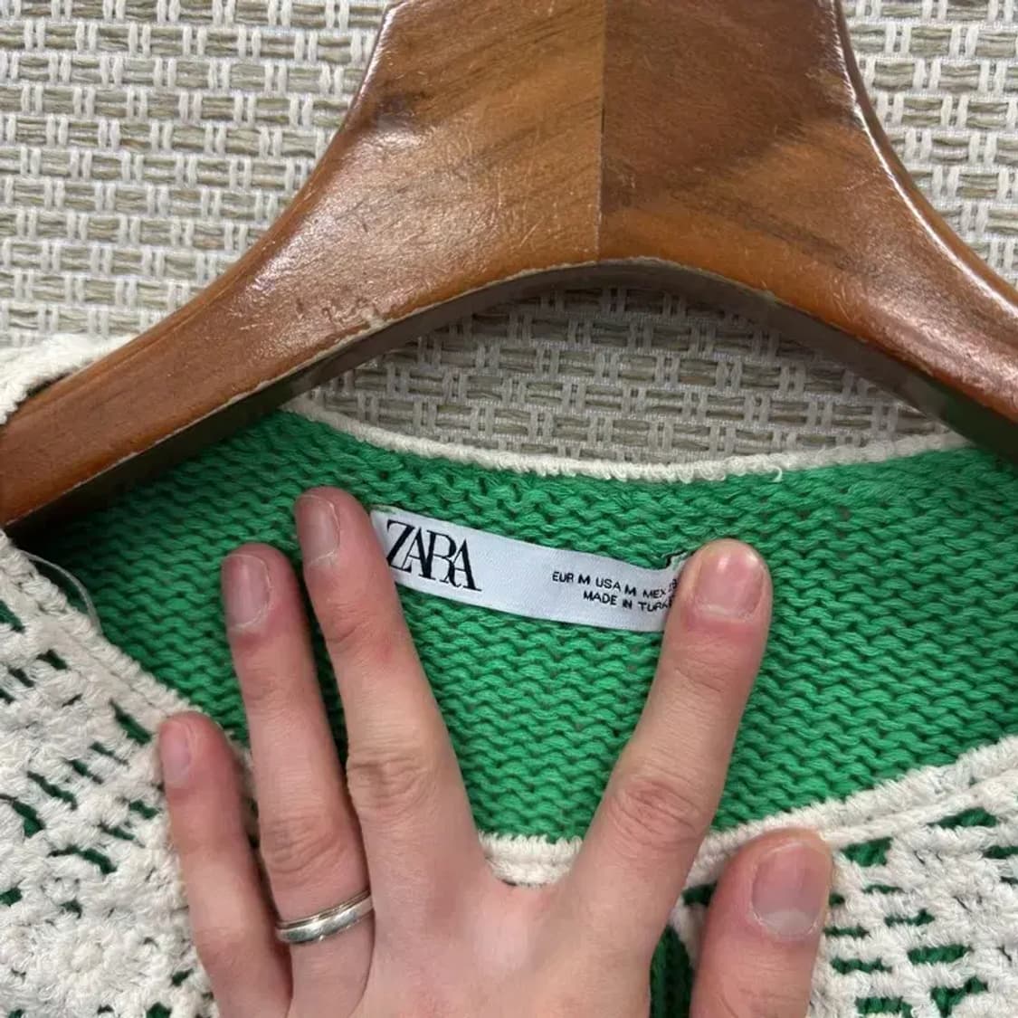 자라 ZARA 캐주얼 플라워패턴 큐티 니트 M A03728 상품이미지3