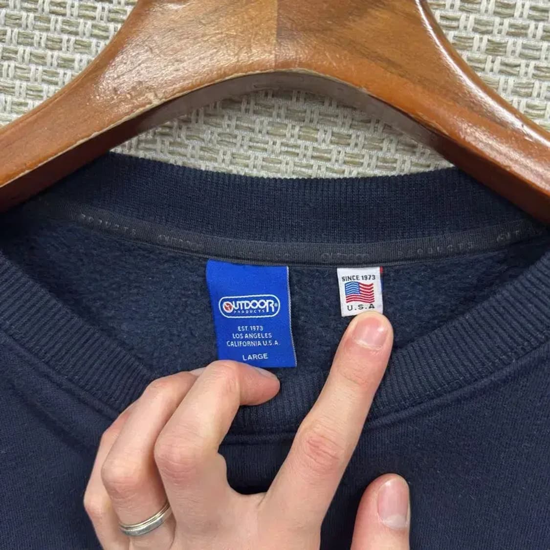 아웃도어프로덕츠 캐주얼 자수로고 기모 스웻셔츠 맨투맨 L A03730 상품이미지3