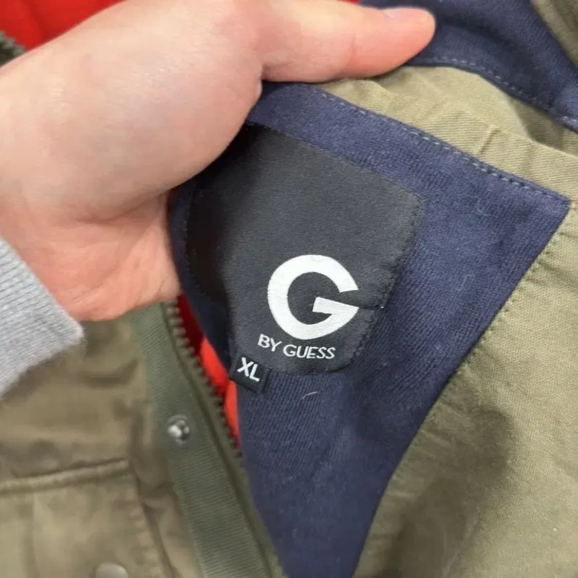 게스 캐주얼 자수로고 후드 조끼 베스트 XL A03735 상품이미지3