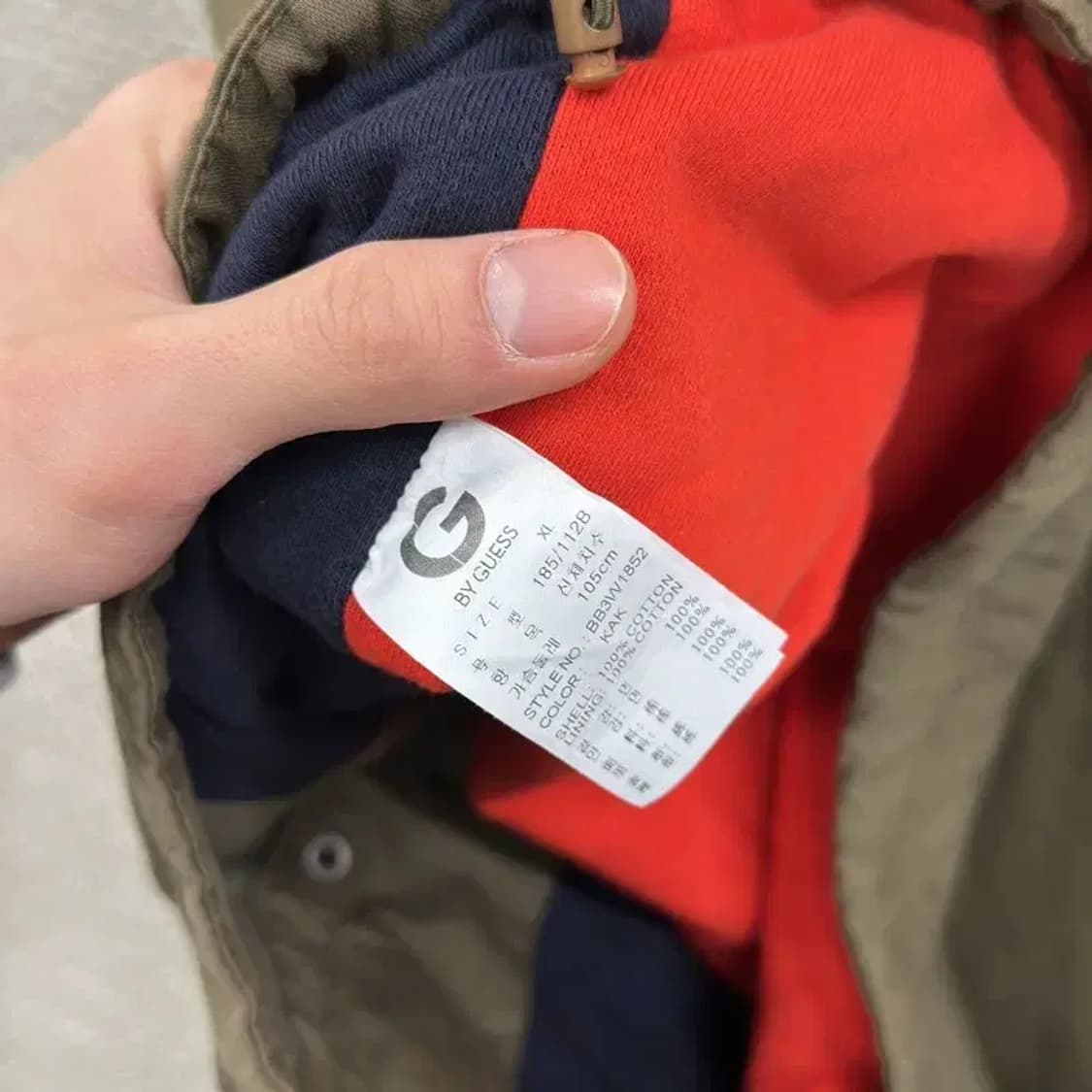 게스 캐주얼 자수로고 후드 조끼 베스트 XL A03735 상품이미지4