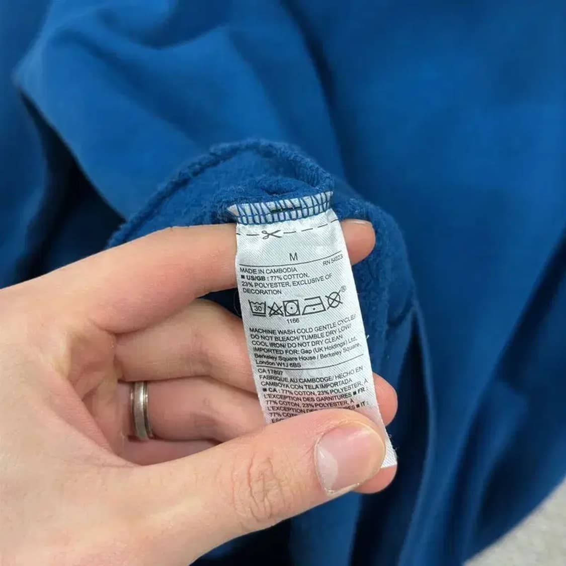 갭 GAP 캐주얼 빅로고 약기모 후드티 M A03737 상품이미지4