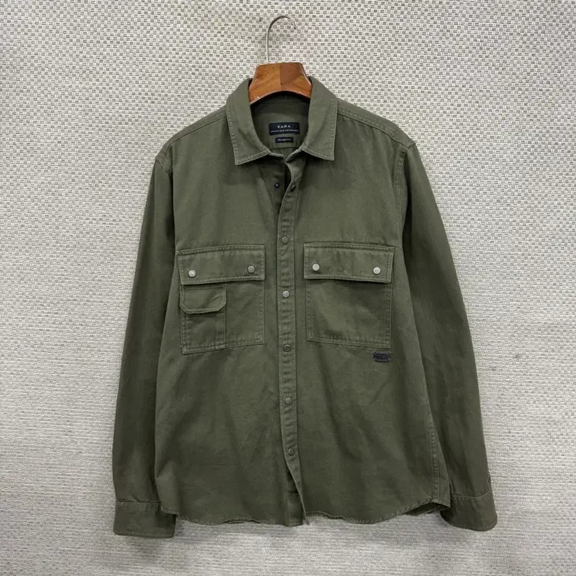 자라 ZARA 캐주얼 릴렉스핏 셔츠 자켓 M A03745 상품이미지1