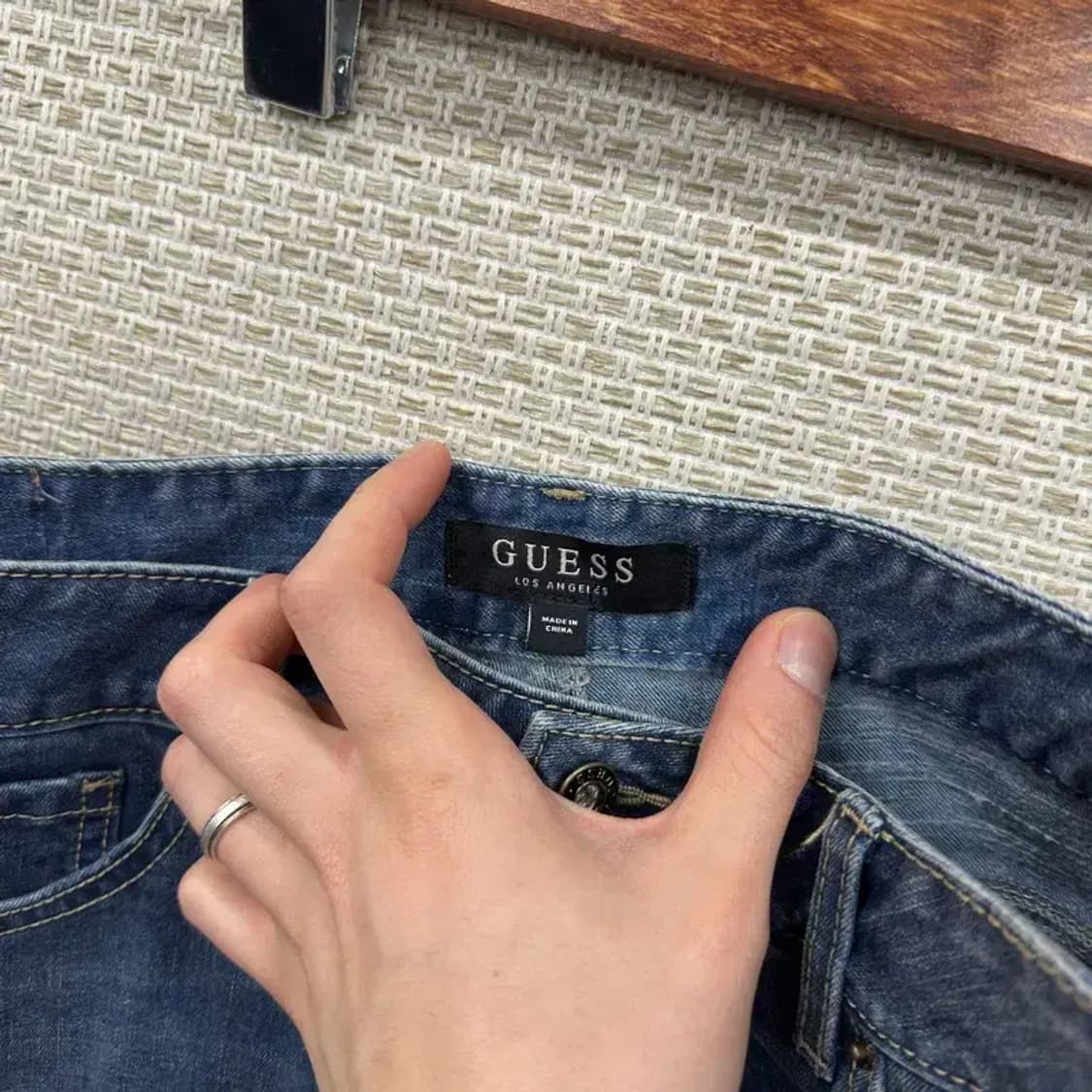 게스 로고 캐주얼 데님 청바지 28인치 A03758 상품이미지4