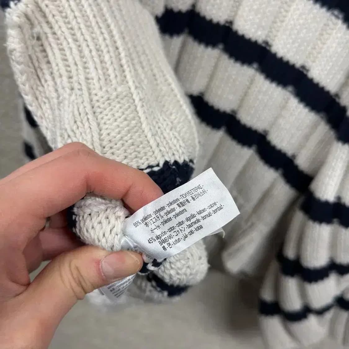 자라 ZARA 캐주얼 라운드넥 그물 니트 L A04448 상품이미지4