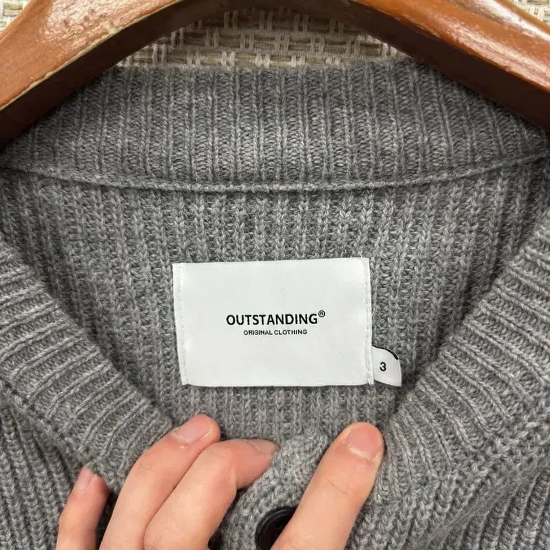 아웃스탠딩 캐주얼 울 니트 가디건 3 A04453 상품이미지3