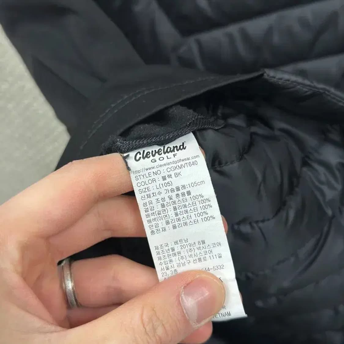 클리브랜드 골프 캐주얼 경량 패딩 조끼 베스트 L A04454 상품이미지4