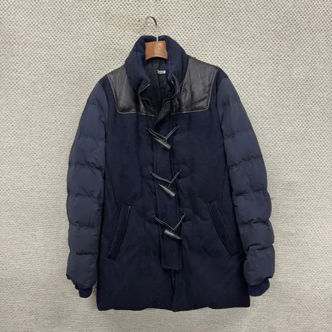 시스템 한섬 울 거위털 떡볶이 구스다운 하프 패딩 95 A04463 상품이미지1