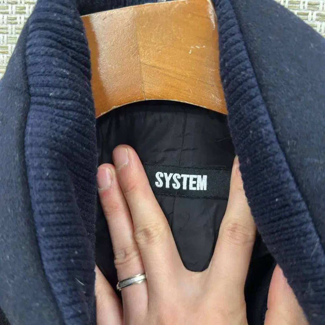 시스템 한섬 울 거위털 떡볶이 구스다운 하프 패딩 95 A04463 상품이미지3