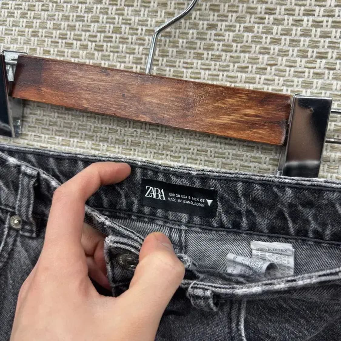 자라 ZARA 컷팅진 그레이진 청바지 28인치 A04477 상품이미지3