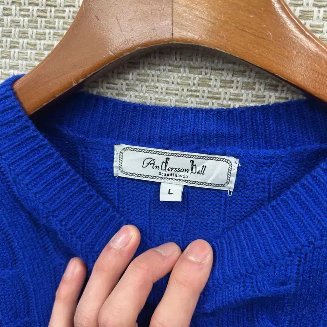 앤더슨벨 캐주얼 꽈배기 아크릴 니트 스웨터 L A04451 상품이미지3