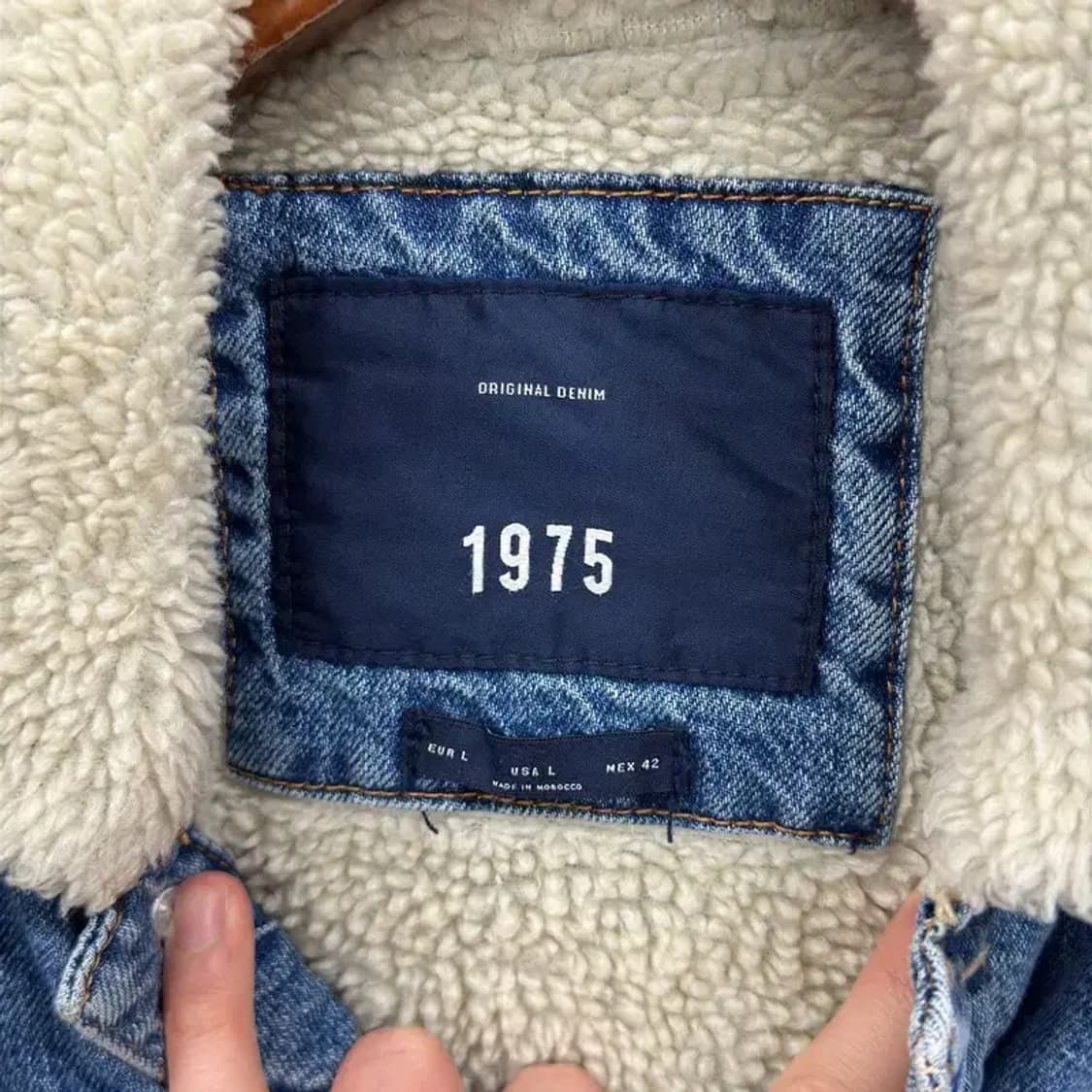 자라 ZARA 캐주얼 쉐르파 데님 청자켓 L A04474 상품이미지3