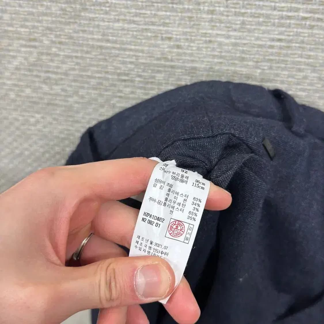 헤지스 캐주얼 약기모 스판 바지 92 A04482 상품이미지5