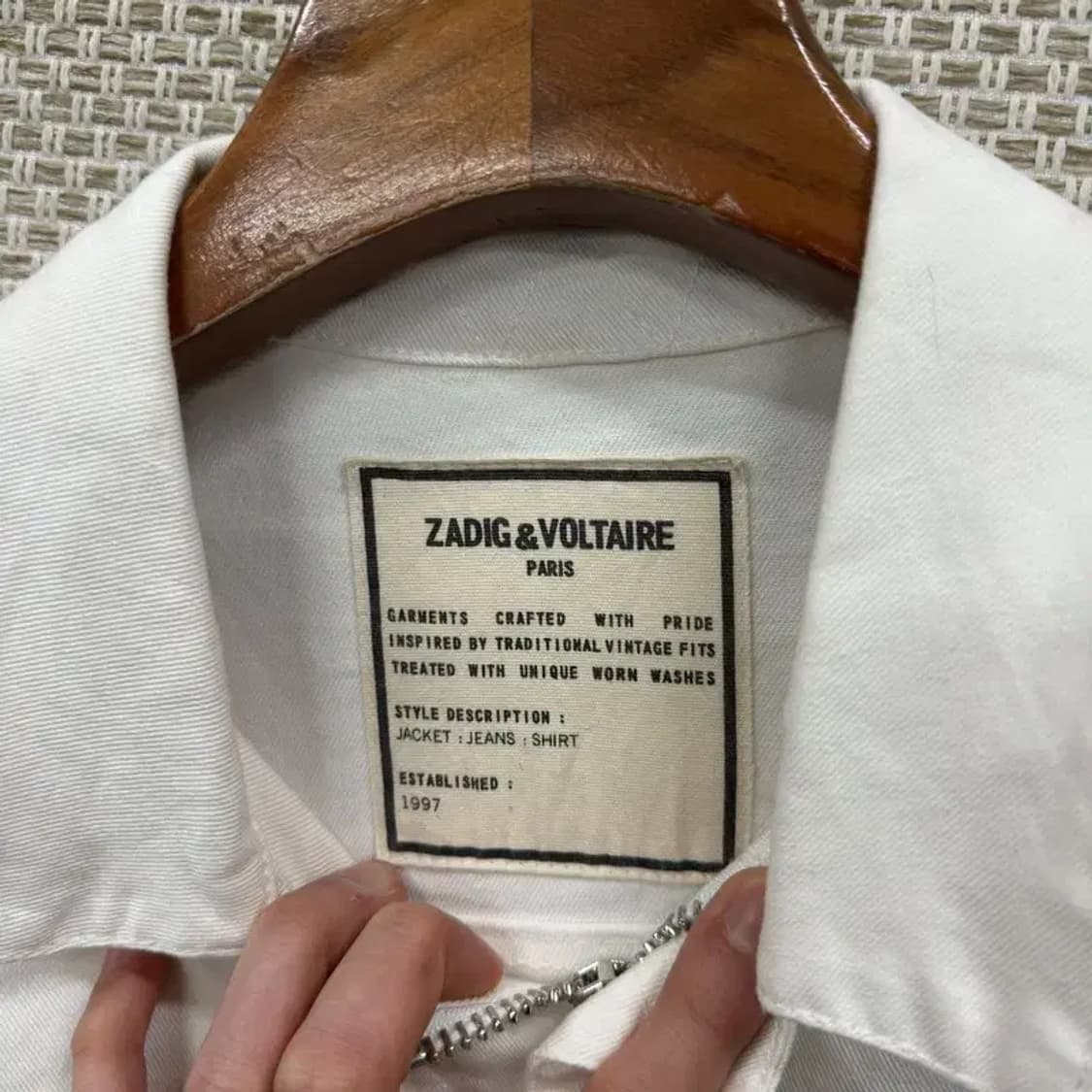 쟈딕앤볼테르 캐주얼 백자 트러커 자켓 L A04531 상품이미지3