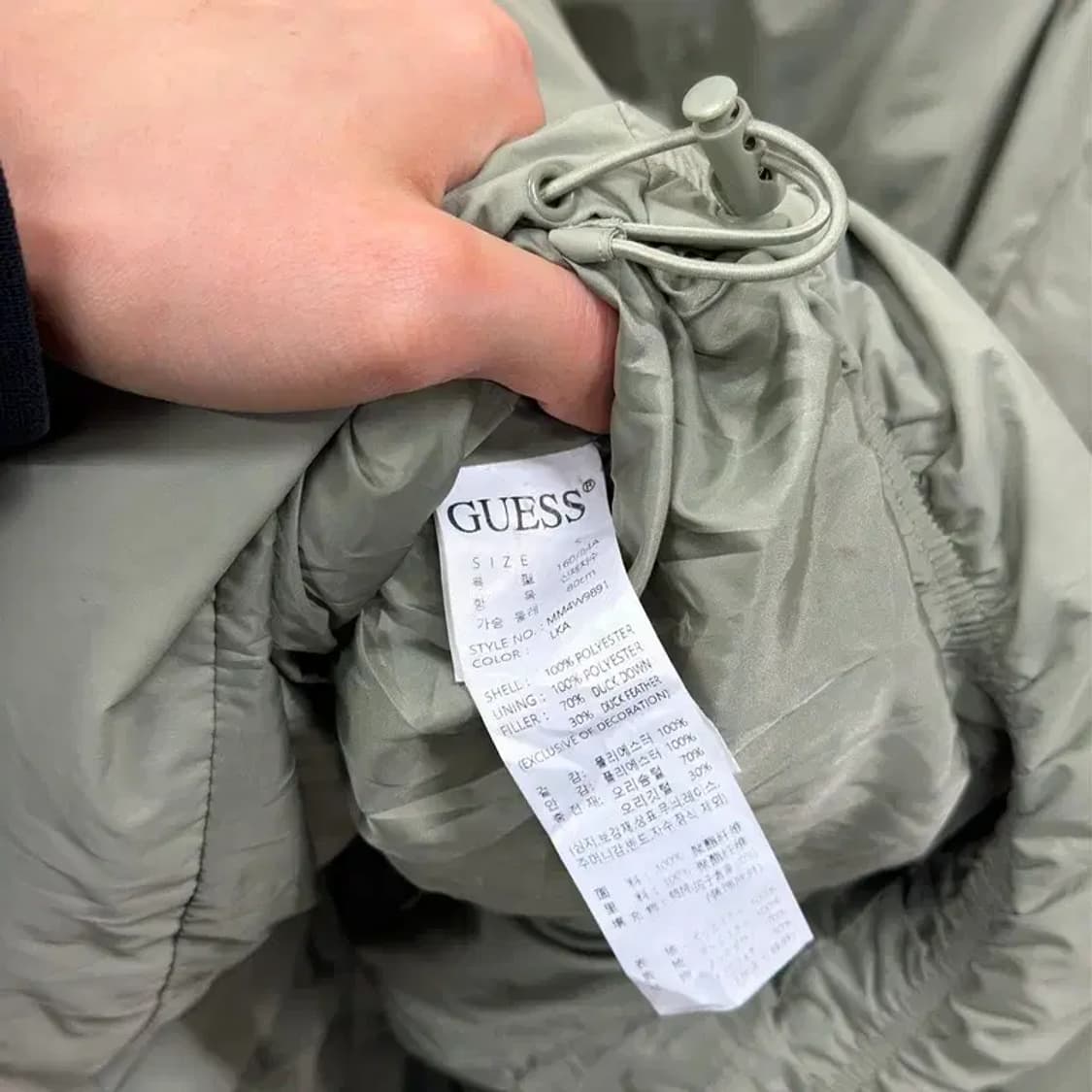 게스 캐주얼 오리털 덕다운 패딩 점퍼 S A04543 상품이미지4