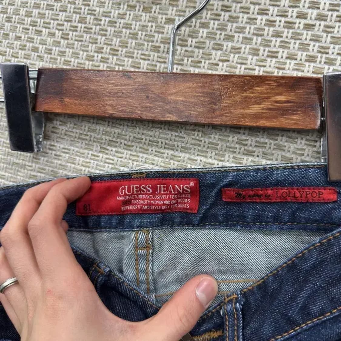 게스 로고 캐주얼 스판 데님 청바지 25인치 A04561 상품이미지4