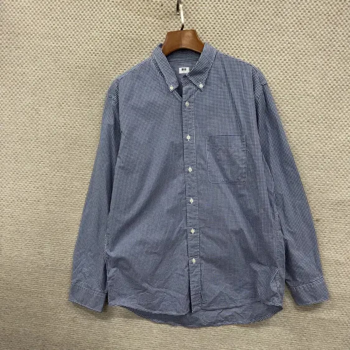 유니클로 캐주얼 체크 긴팔 셔츠 L A04626 상품이미지1