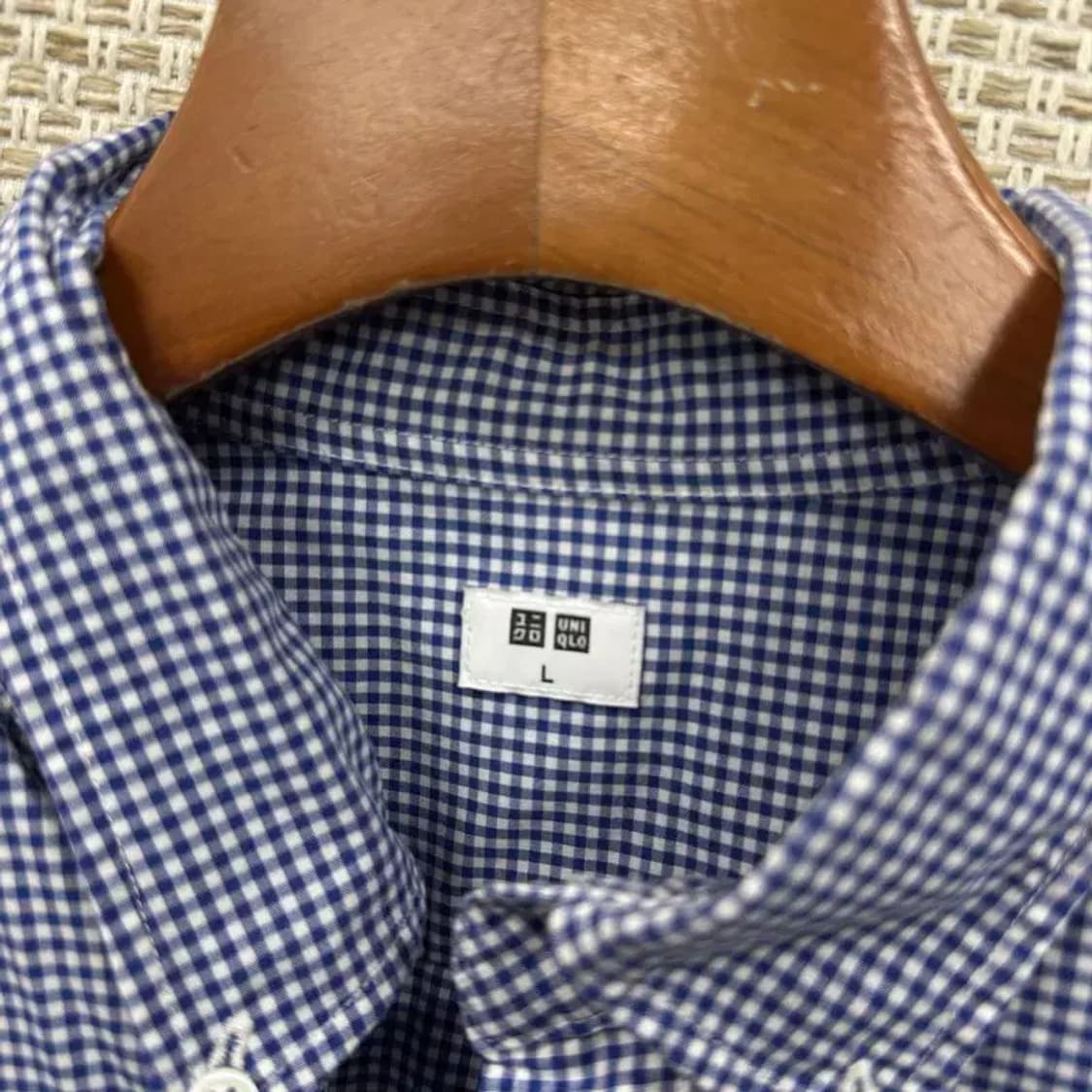유니클로 캐주얼 체크 긴팔 셔츠 L A04626 상품이미지3