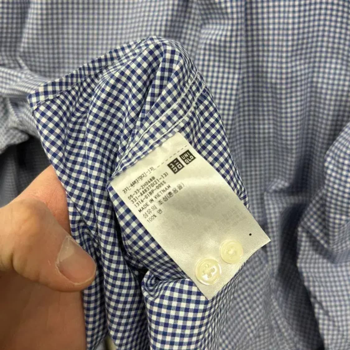 유니클로 캐주얼 체크 긴팔 셔츠 L A04626 상품이미지4