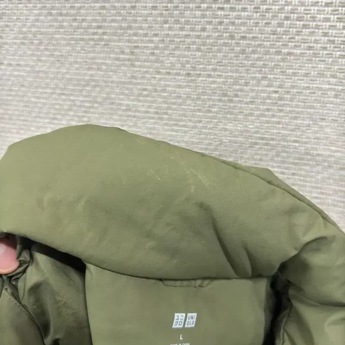 유니클로 캐주얼 깃털 다운 하프 패딩 점퍼 L A04613 상품이미지8