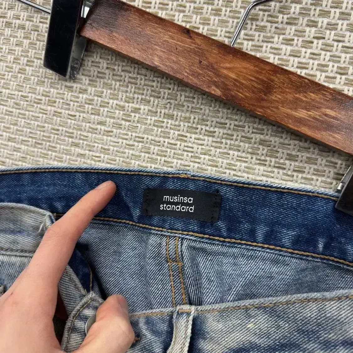 무신사스탠다드 빈티지 데님 청바지 32인치 A04635 상품이미지3