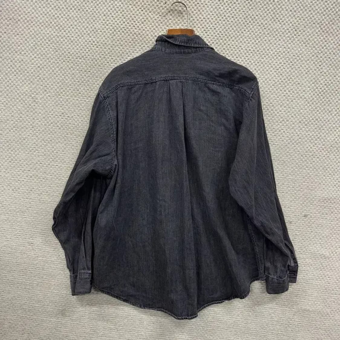 라퍼지스토어 캐주얼 자수로고 피그먼트 긴팔 셔츠 S A04695 상품이미지2