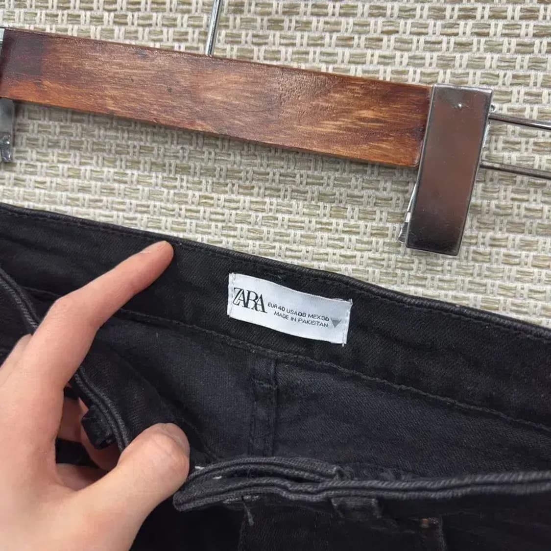 자라 ZARA 캐주얼 일자핏 블랙진 흑청바지 30인치 A04720 상품이미지3