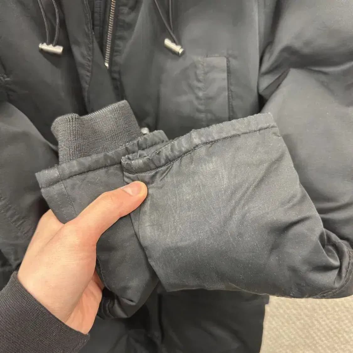 띠어리 캐주얼 라쿤퍼 롱 패딩 점퍼 S A04690 상품이미지5