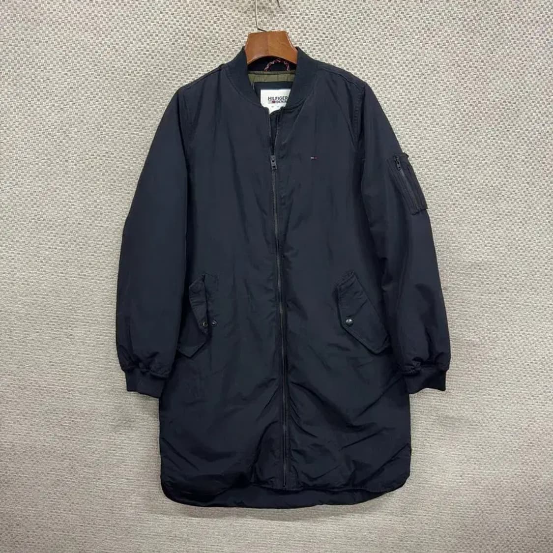 타미힐피거 캐주얼 자수로고 누빔 항공 롱 패딩 S A04689 상품이미지1