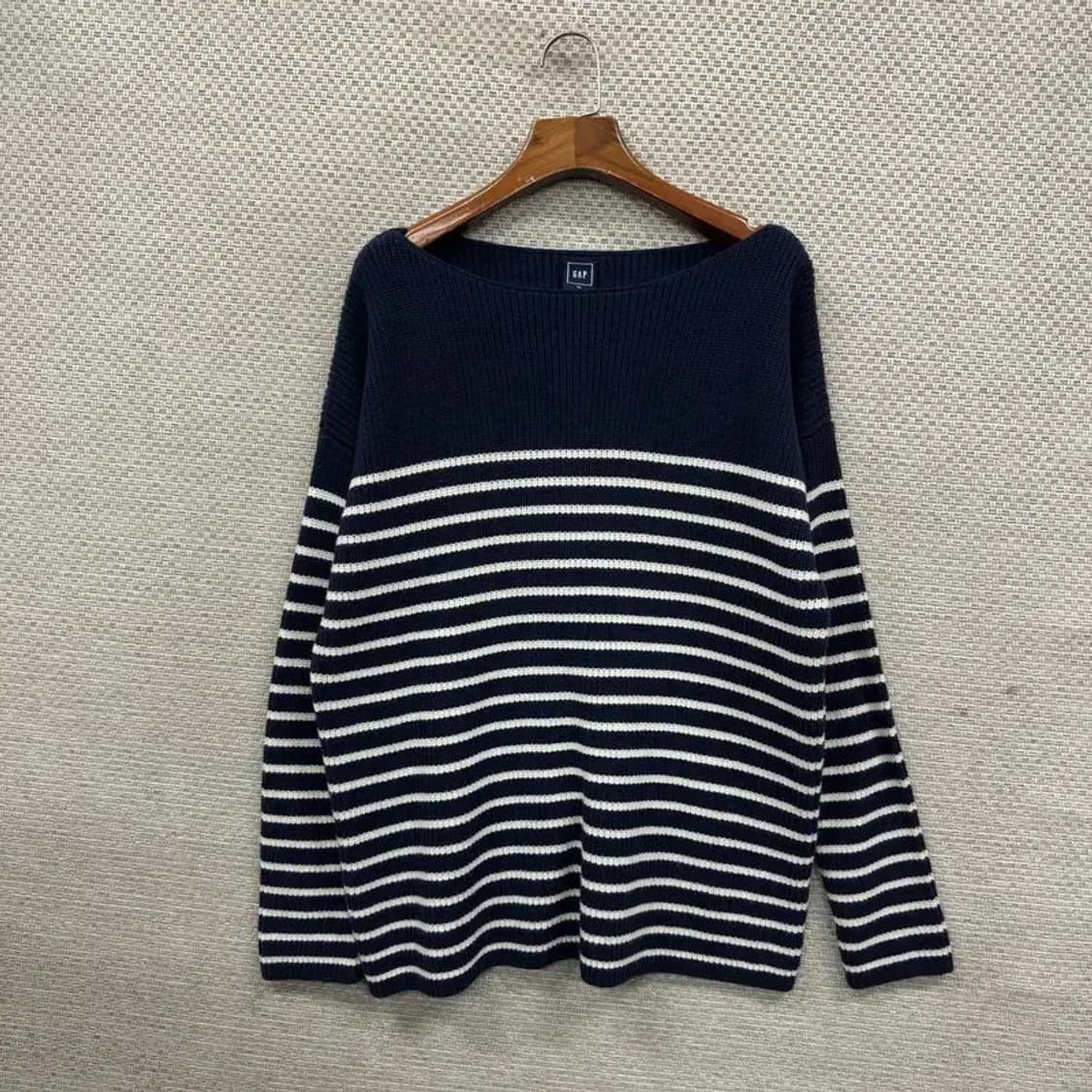 갭 GAP 캐주얼 라운드넥 스트라이프 니트 XL A04712 상품이미지1