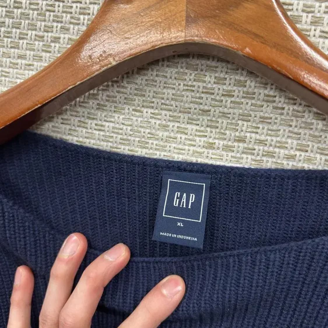 갭 GAP 캐주얼 라운드넥 스트라이프 니트 XL A04712 상품이미지3
