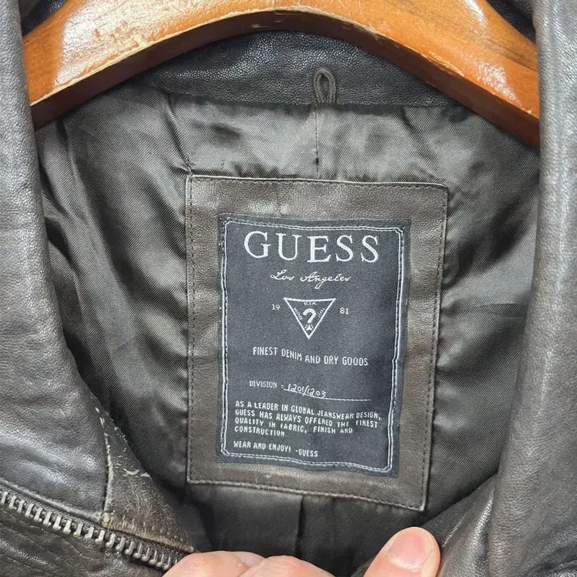 게스 올드스쿨 라이더 양가죽 자켓 XS A04711 상품이미지3