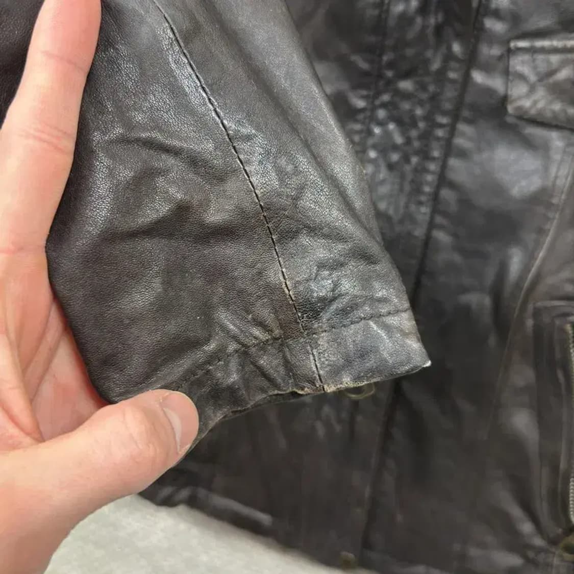 게스 올드스쿨 라이더 양가죽 자켓 XS A04711 상품이미지5