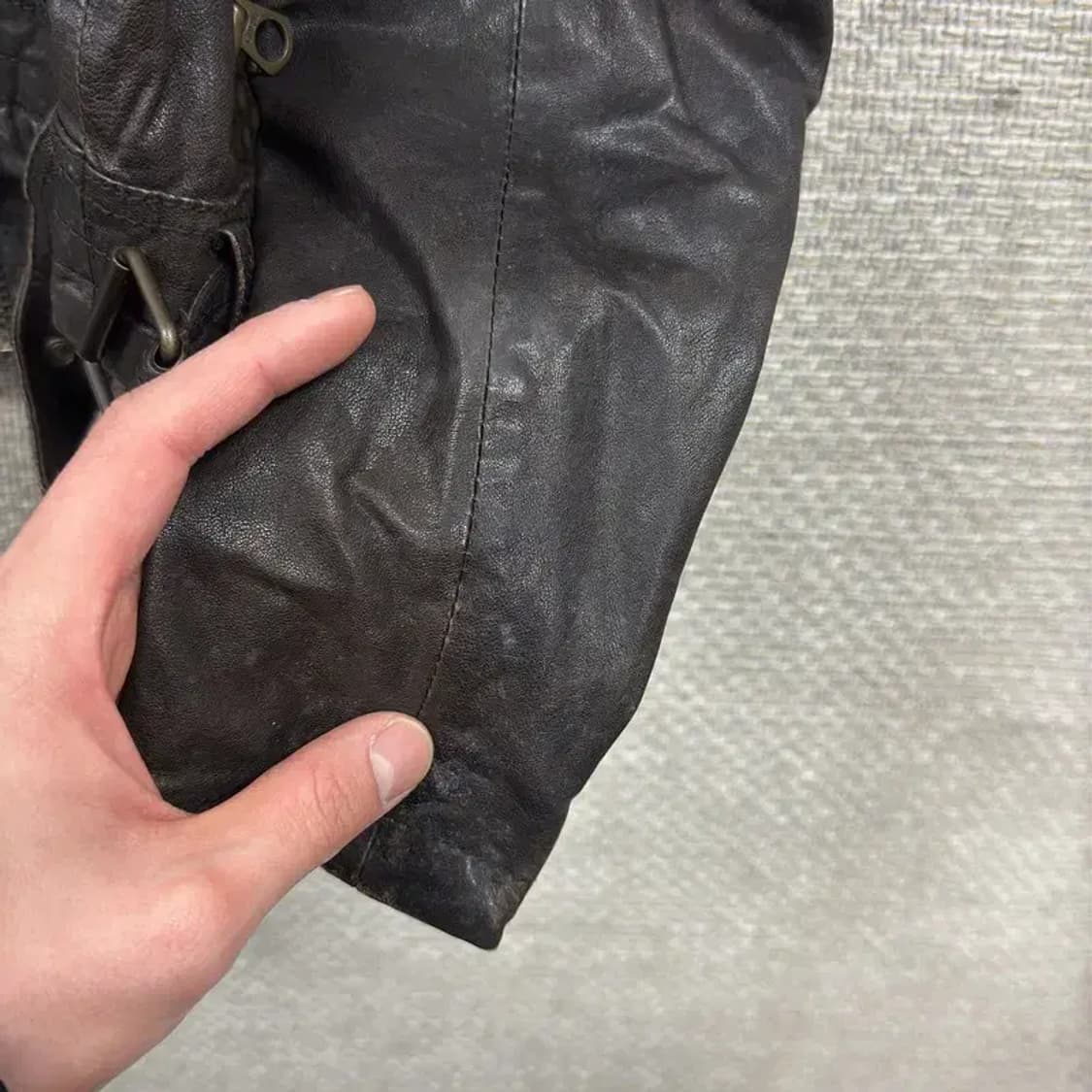 게스 올드스쿨 라이더 양가죽 자켓 XS A04711 상품이미지6