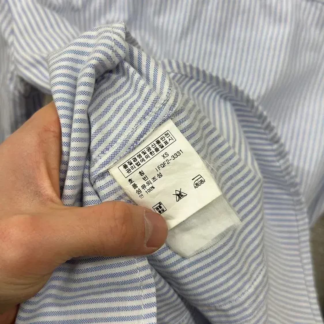 폴로 랄프로렌 캐주얼 스트라이프 프릴 긴팔 셔츠 XS A04773 상품이미지4