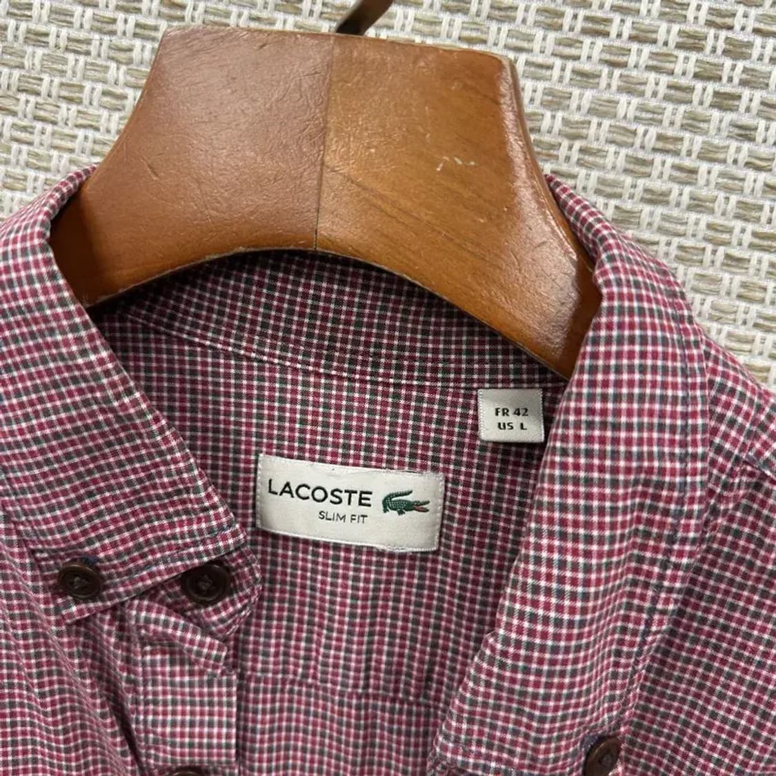 라코스테 캐주얼 슬림핏 자수로고 긴팔 셔츠 L A04777 상품이미지3