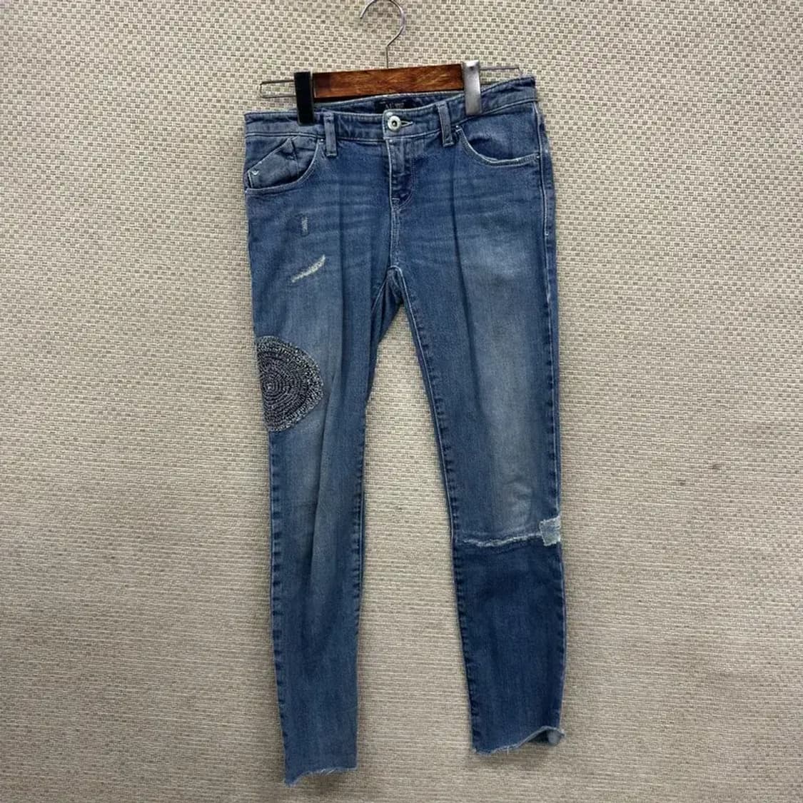 아르마니 캐주얼 은장 디스트로이드진 데님 청바지 25인치 A04798 상품이미지1