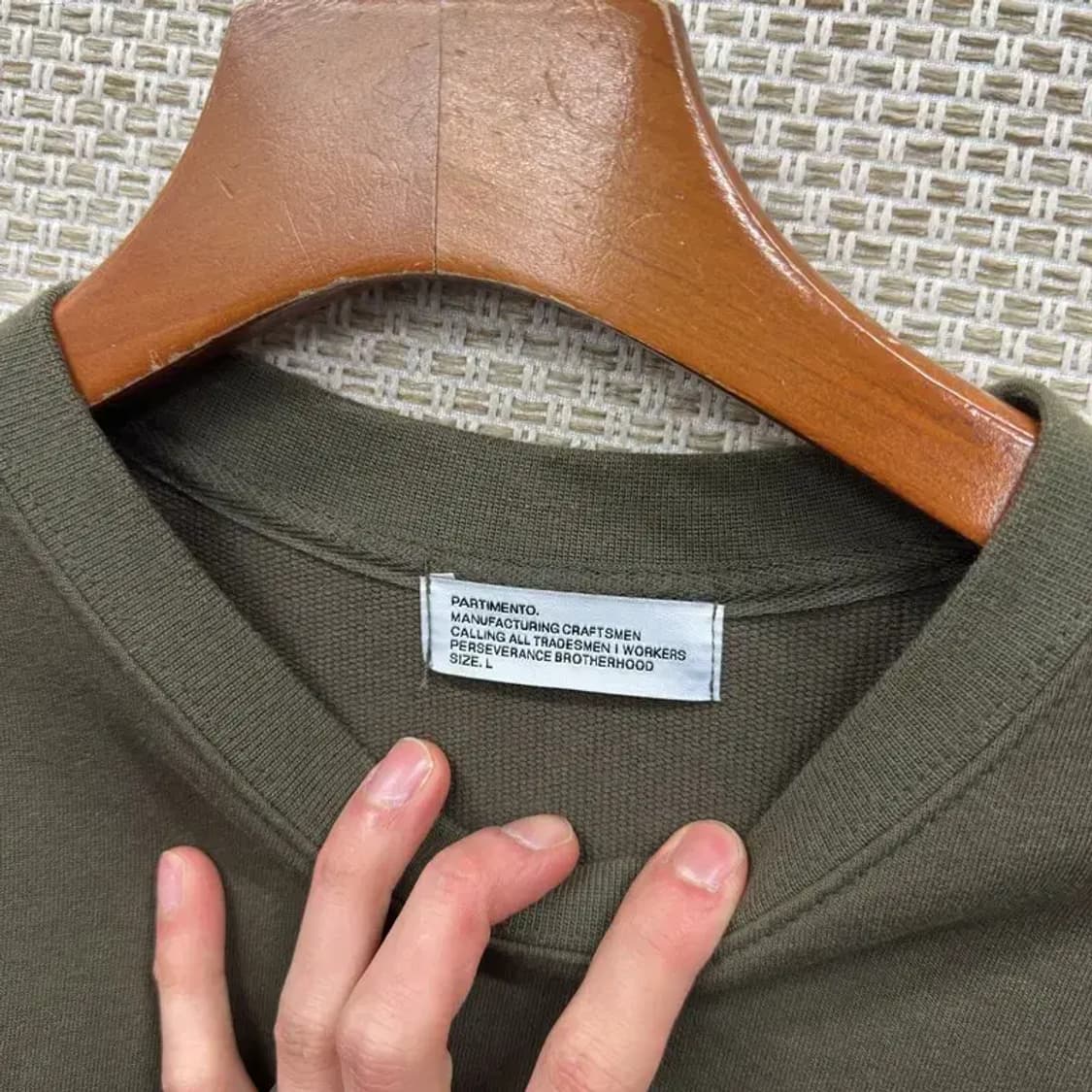 파르티멘토 캐주얼 자수 스트링 스웻셔츠 맨투맨 L A04778 상품이미지3