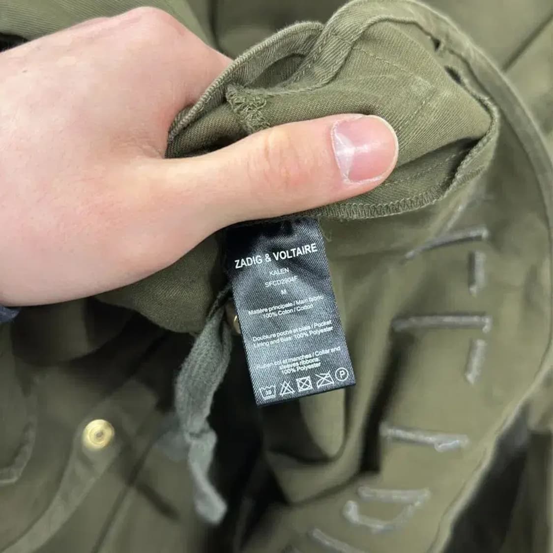 쟈딕앤볼테르 캐주얼 자수 타투 야상 자켓 M A04771 상품이미지4