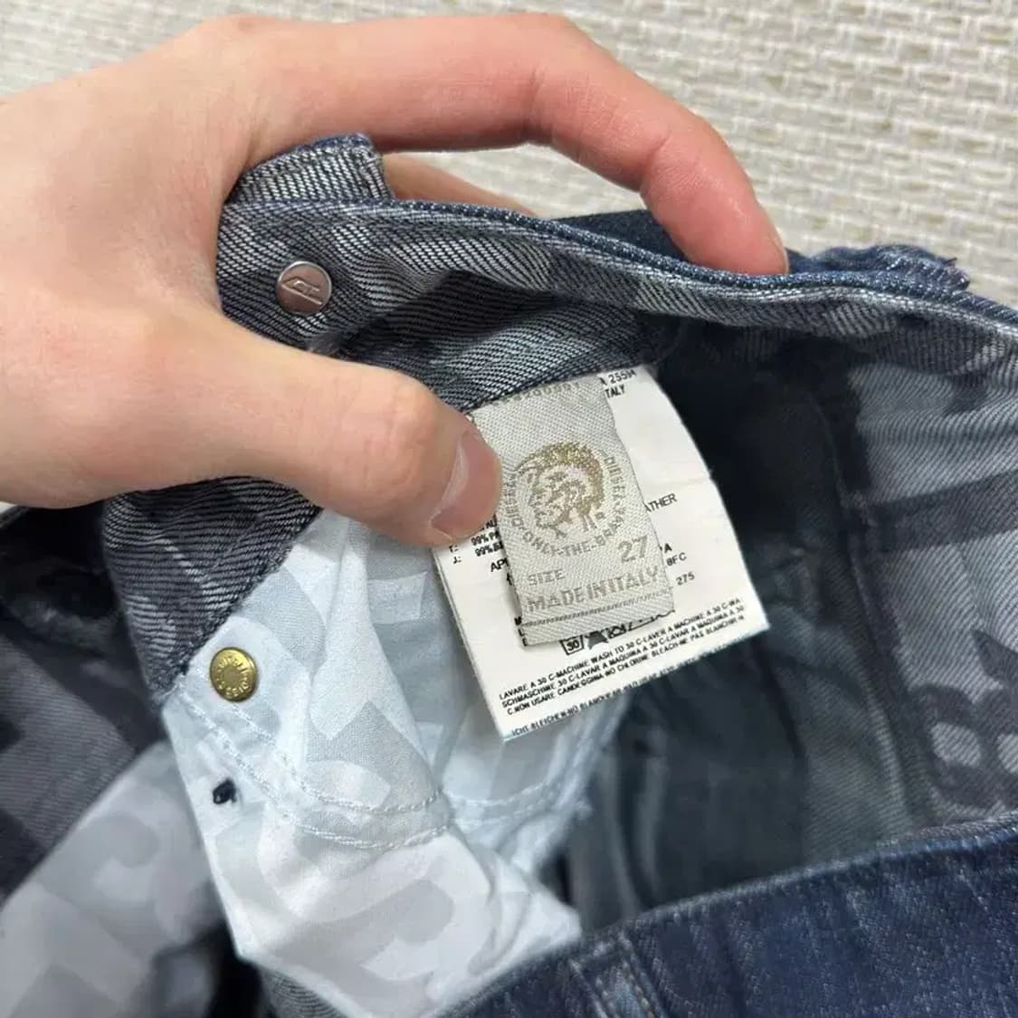 디젤 로우라이즈 부츠컷 데님 청바지 27인치 A04803 상품이미지4