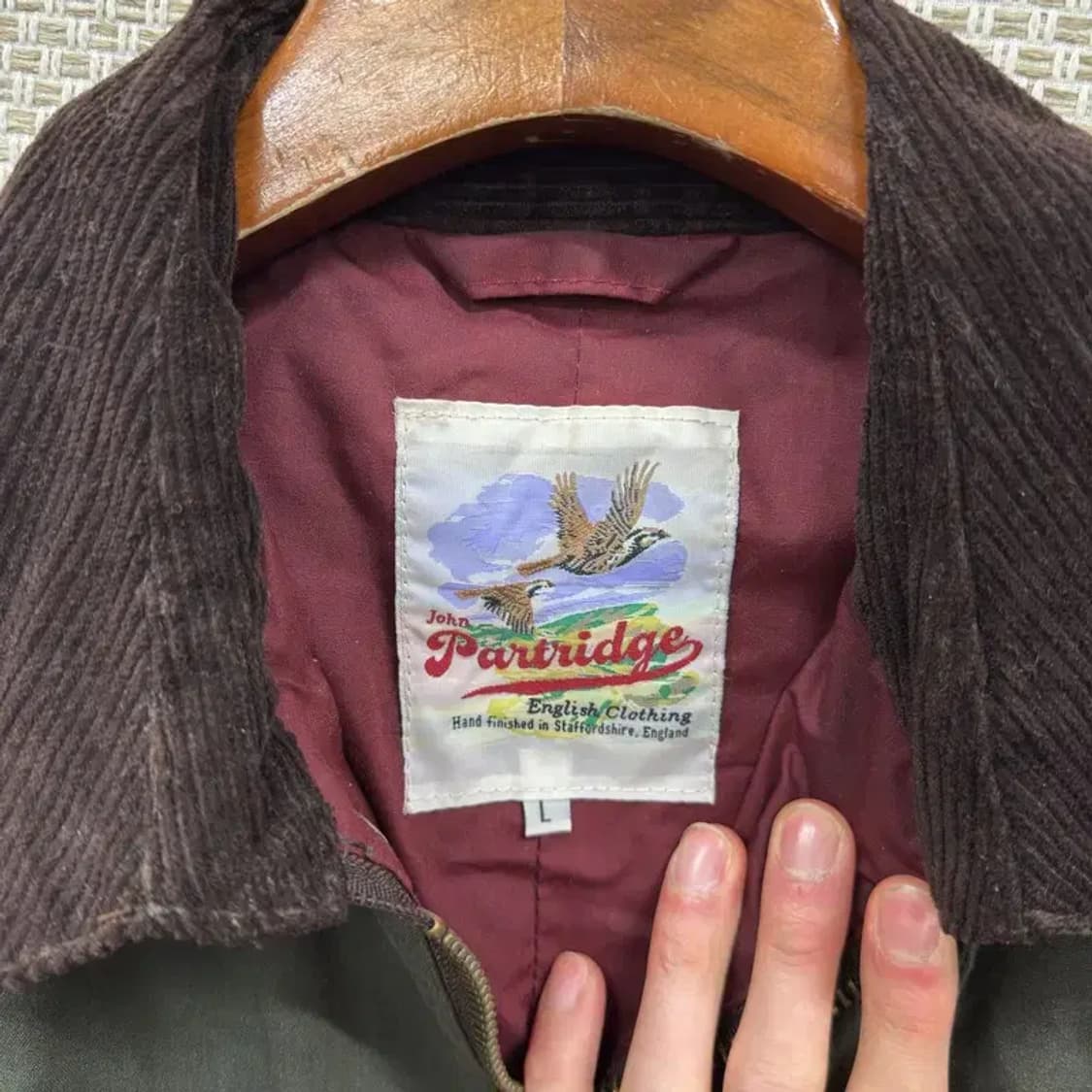 존파트리지 빈티지 코듀로이카라 왁스 자켓 L A04780 상품이미지3