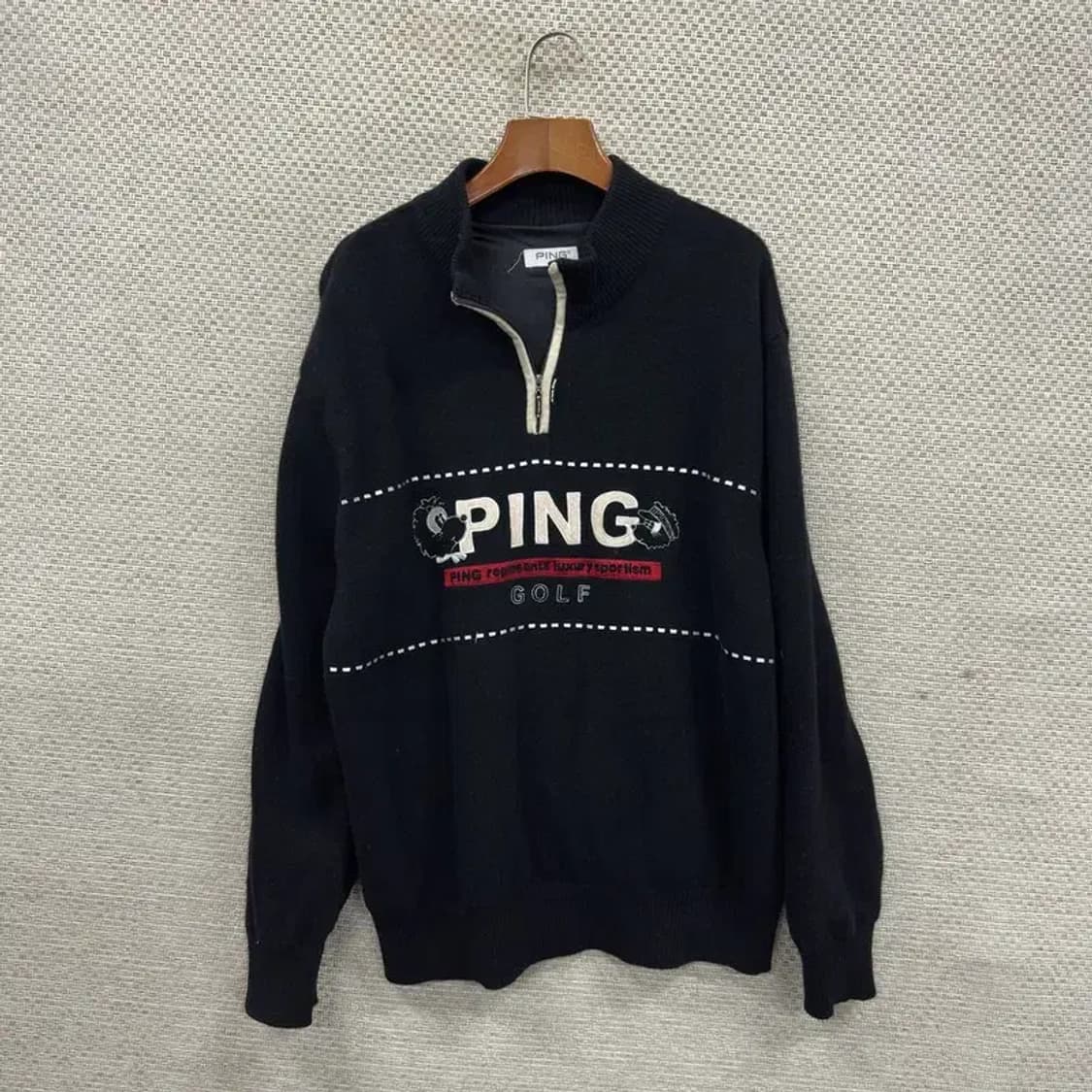 PING 골프 캐주얼 방풍 반집업 울 니트 100 A04872 상품이미지1