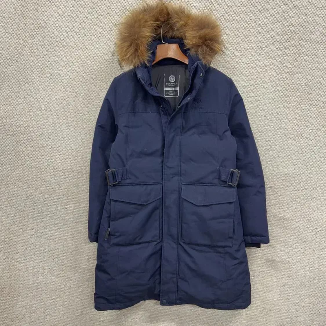 빈폴 캐주얼 너구리퍼 거위털 구스다운 하프 패딩 100 A04854 상품이미지1