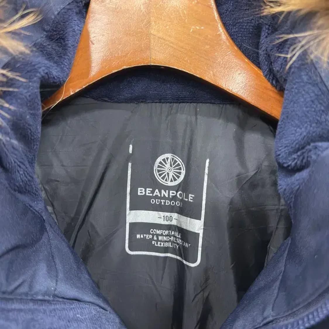 빈폴 캐주얼 너구리퍼 거위털 구스다운 하프 패딩 100 A04854 상품이미지3