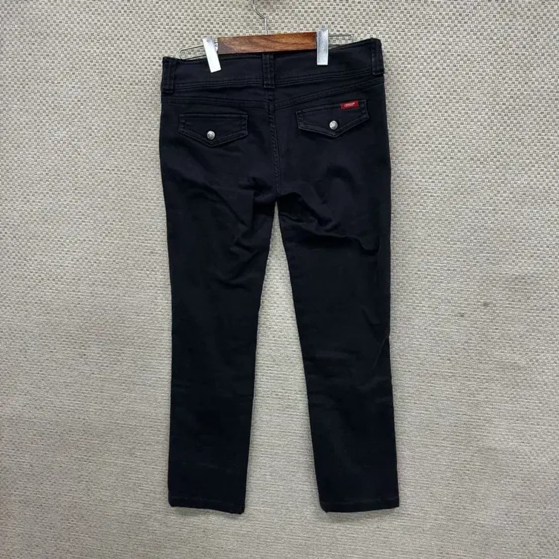 게스 캐주얼 더블버튼 스판 블랙진 흑청바지 67 A04883 상품이미지2