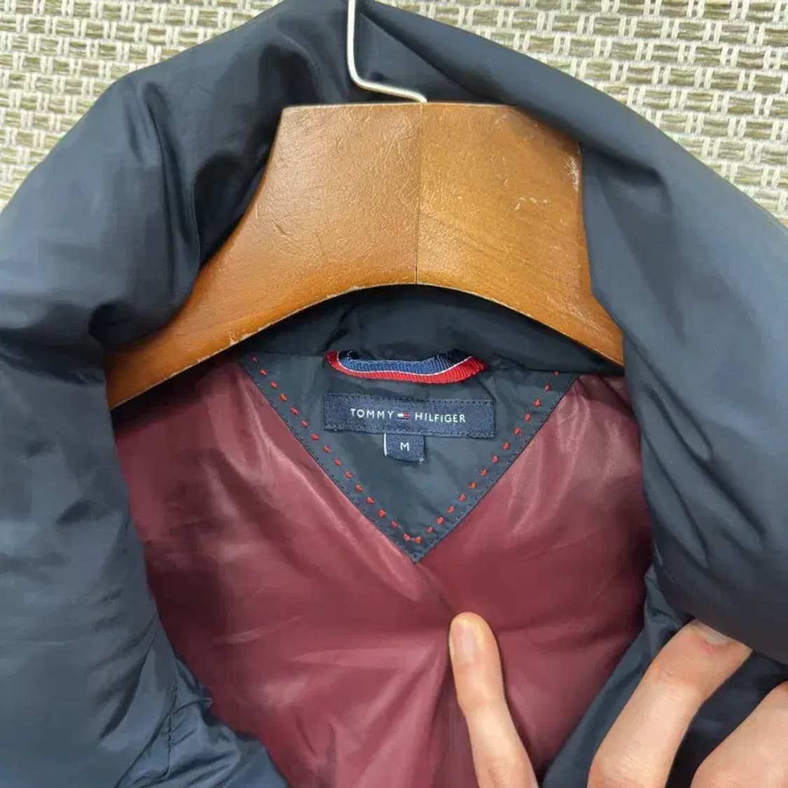 타미힐피거 캐주얼 자수로고 오리털 덕다운 패딩 조끼 M A04937 상품이미지3