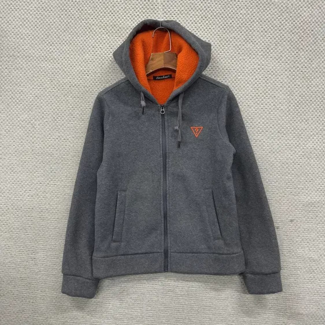 게스 캐주얼 자수로고 플리스 후리스 후드집업 XS A04946 상품이미지1